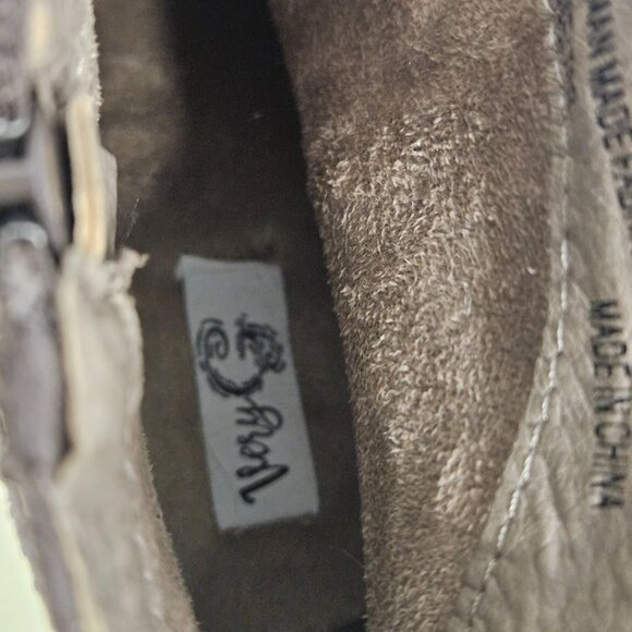 Women's Very G Rhinestone Studded Zip Up Buckles Bootie Size 8.5 Taupe - Picture 6 of 8